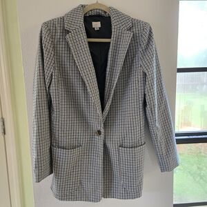 a new day Black and White Checkered Blazer